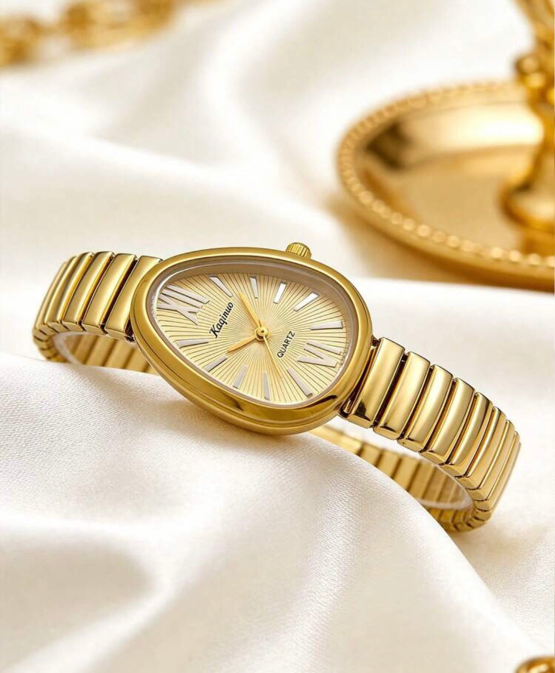 Oval Sunburst Dial Watch – Expansion Band