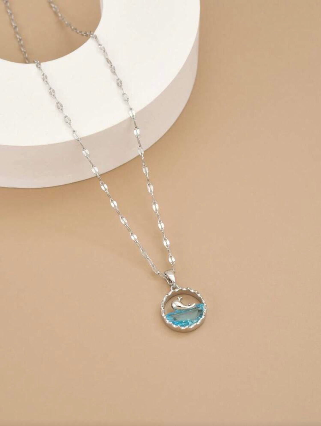 Ocean Wave Pendant Necklace
