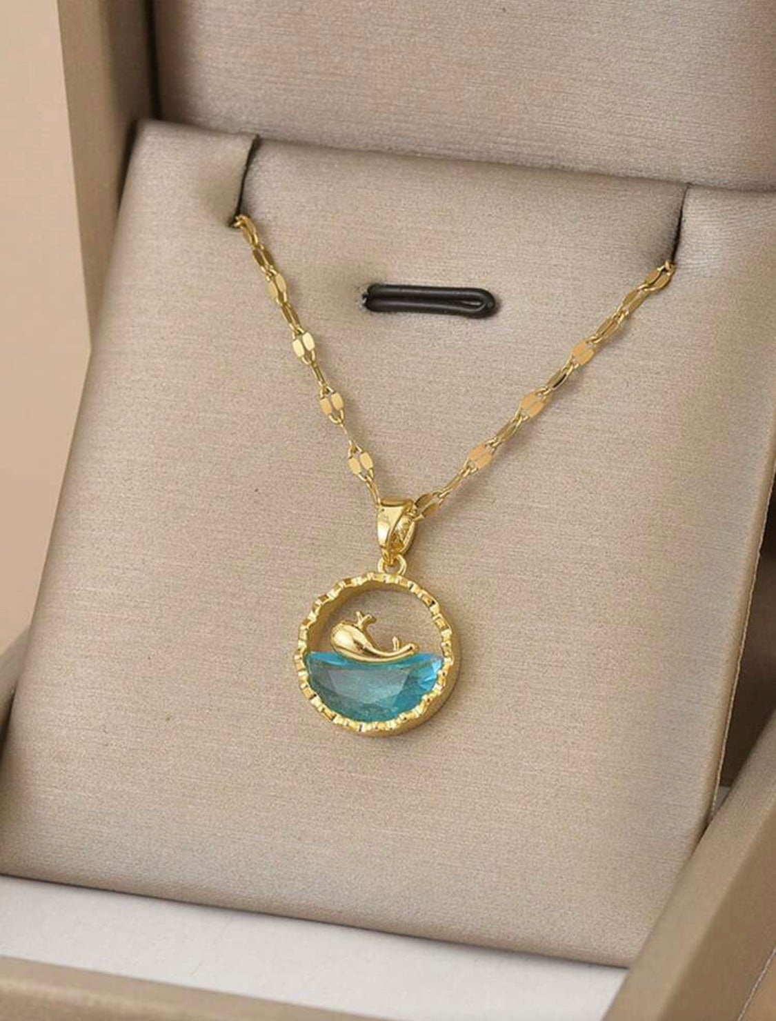 Ocean Wave Pendant Necklace