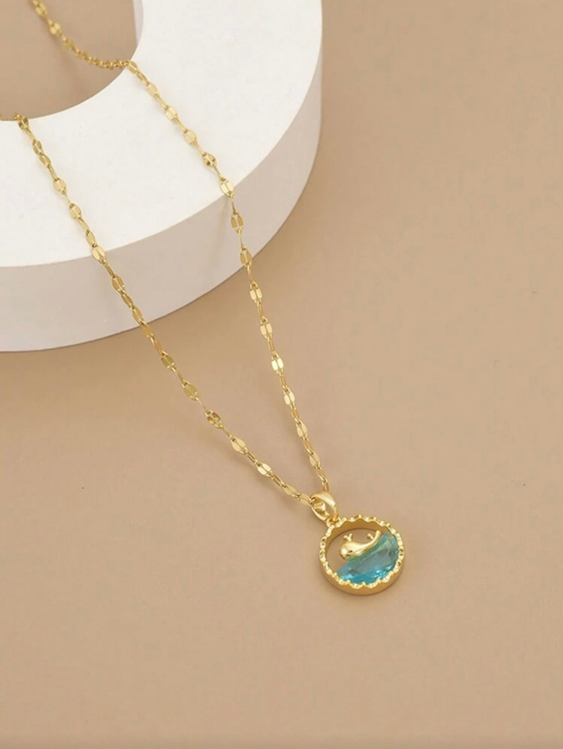 Ocean Wave Pendant Necklace