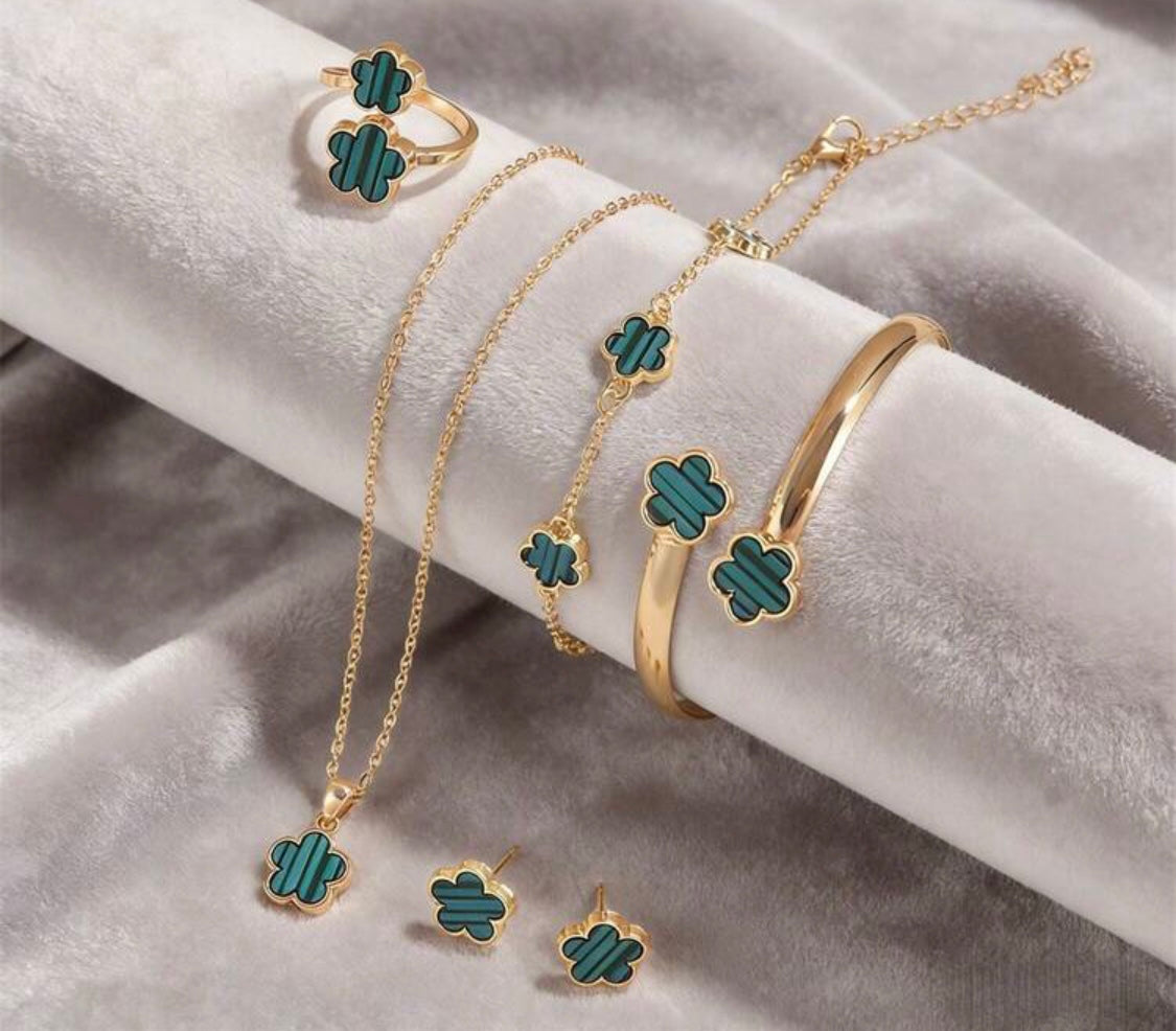 6 Pcs Flower Jewelry Set for Women