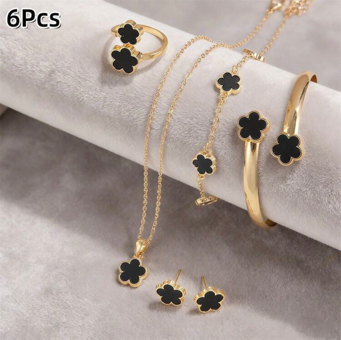 6 Pcs Flower Jewelry Set for Women