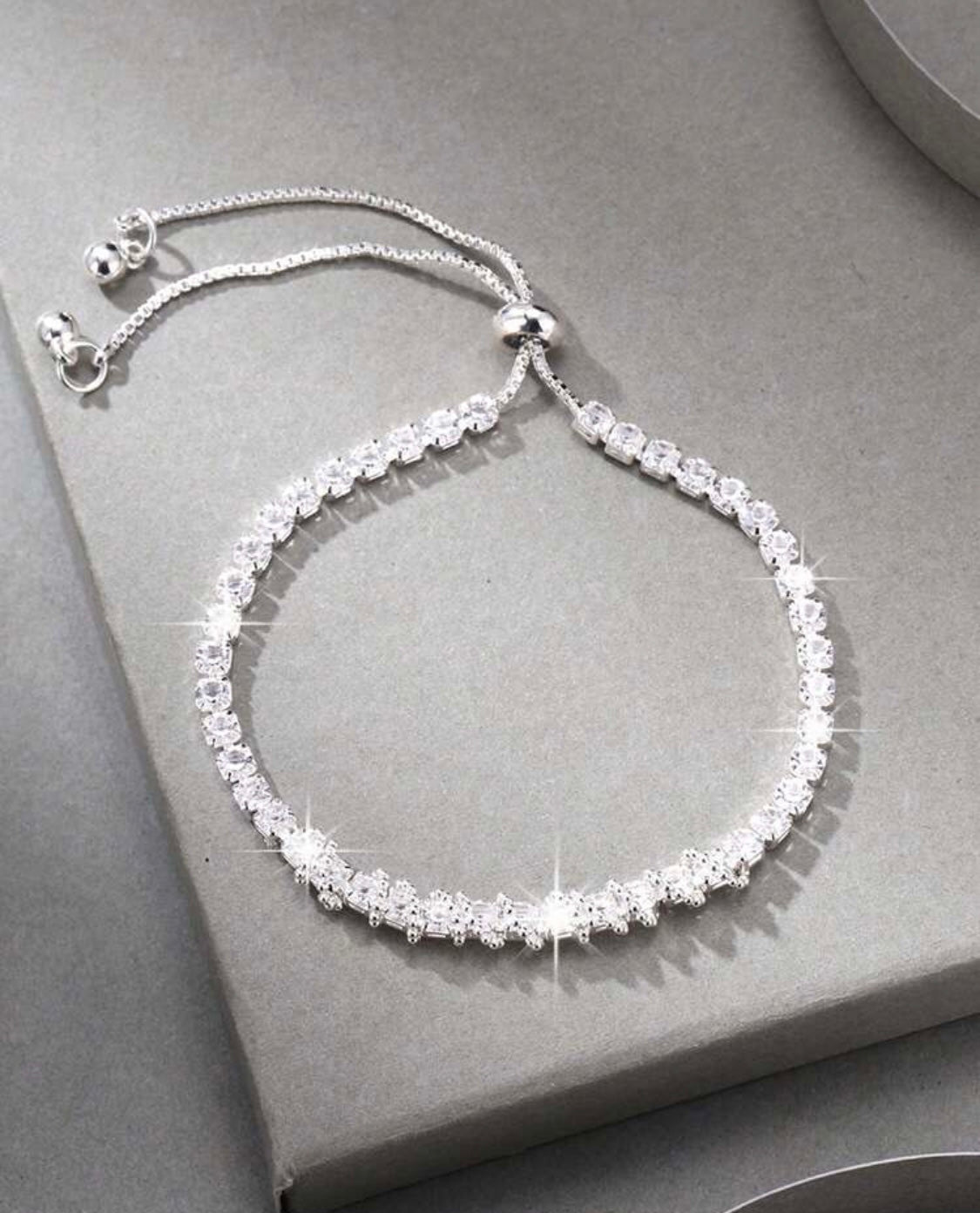 Round Crystal Tennis Bracelet