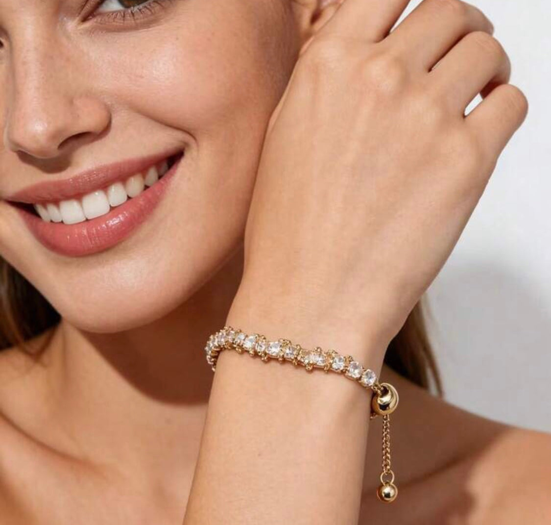 Round Crystal Tennis Bracelet