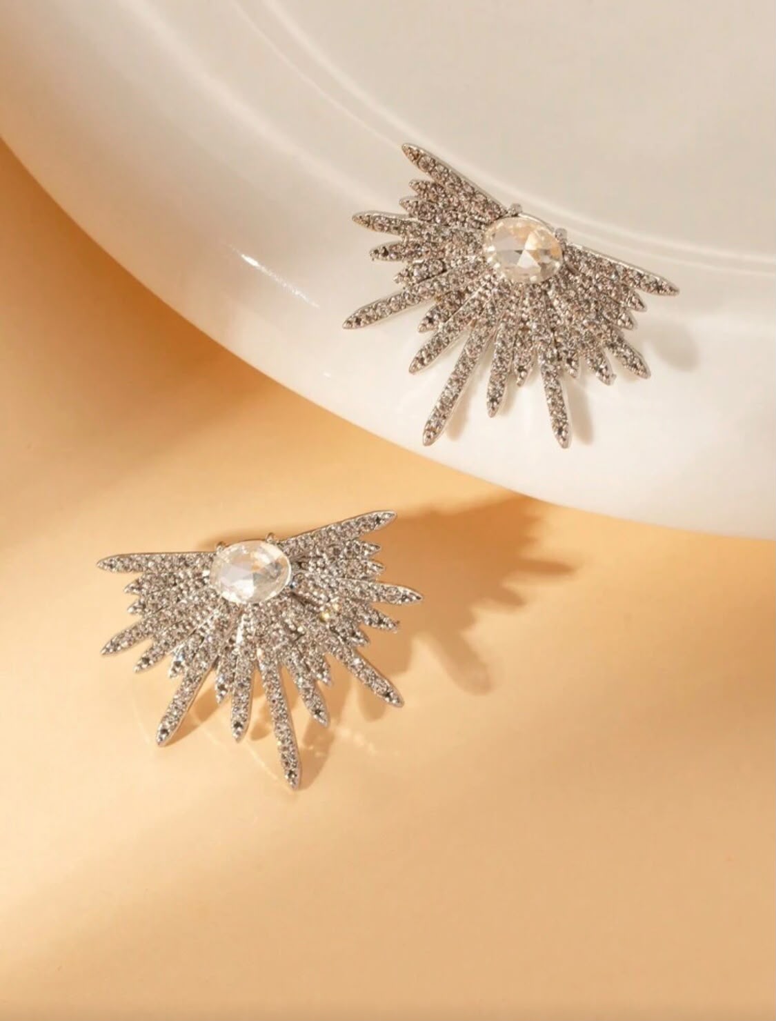 Sunburst Crystal Statement Earrings